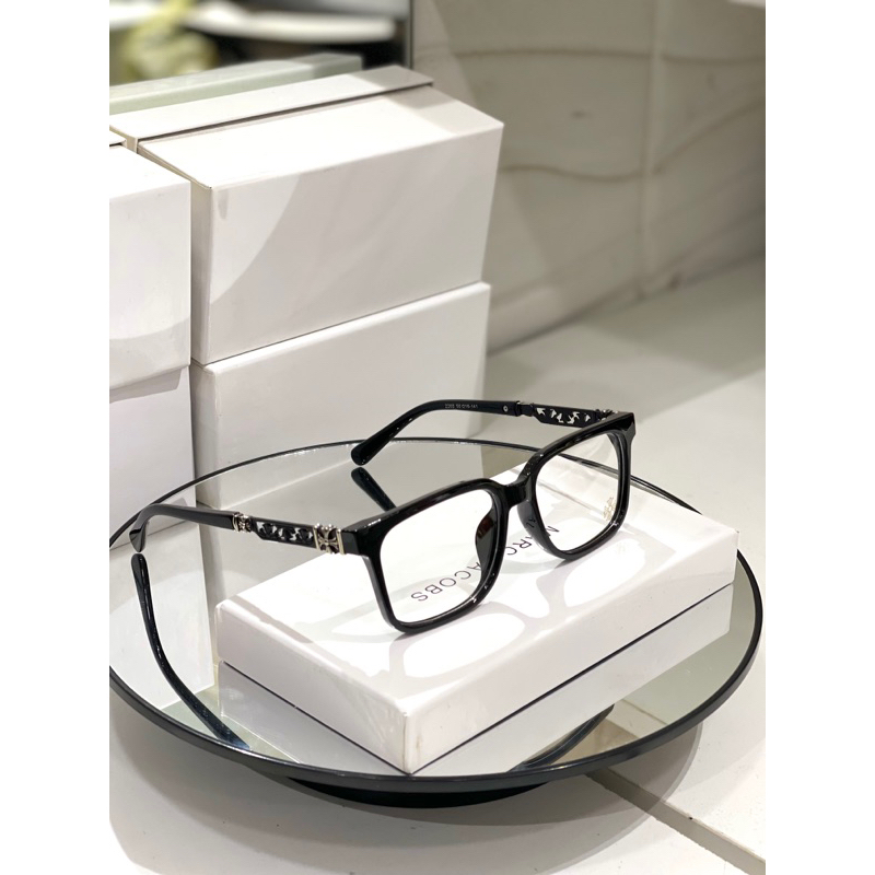 Gọng kính cận nam nữ Chrome Heart dáng vuông gọng kim loại siêu bền Fullbox bảo hành 3 tháng