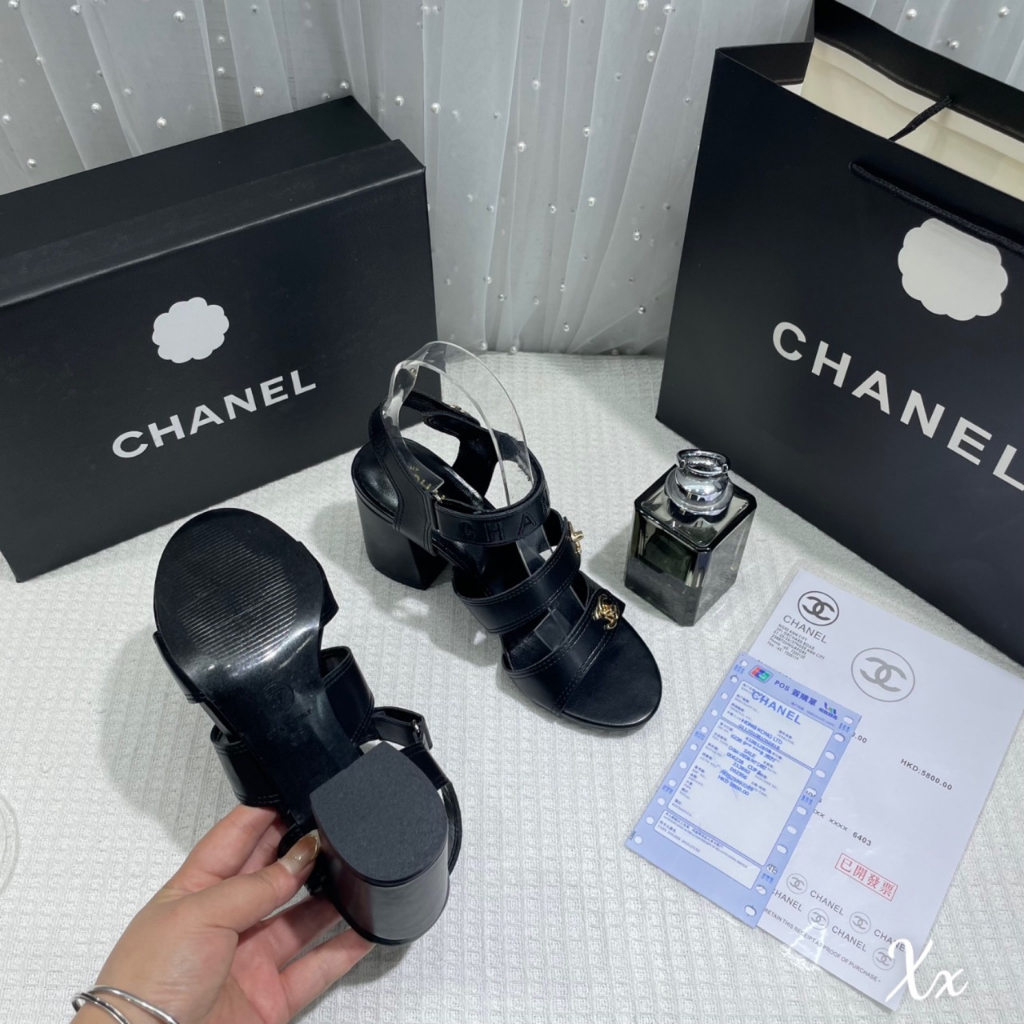 Giày Sandal Quai Ngang Gót Trụ Sang Chảnh yv40