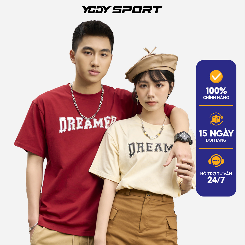 Áo thun Unisex YODY SPORT in chữ Dreamer vải cotton cao cấp form rộng TSU6002