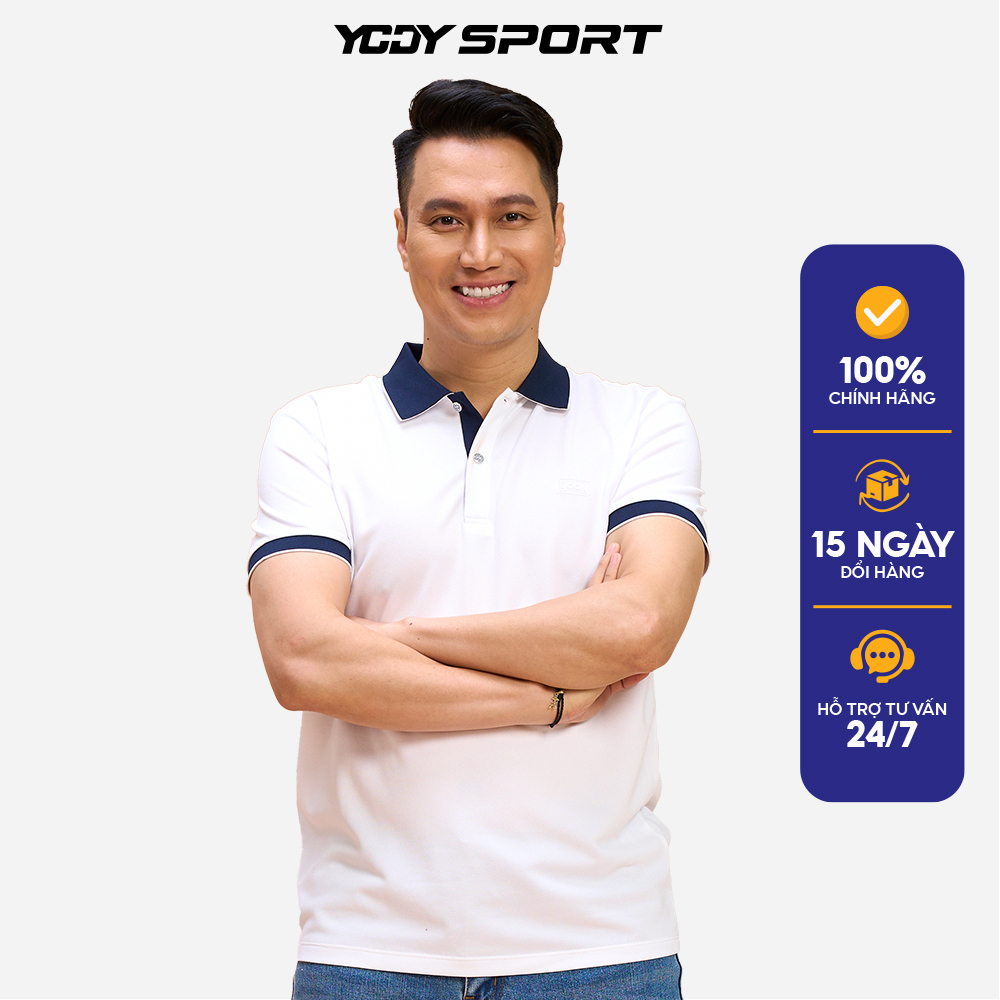 Áo thun polo nam YODY vải cafe cổ bẻ thoáng khí kháng UV kiểu dáng thể thao APM3635