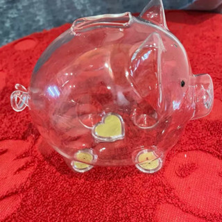 [ HOẢ TỐC HCM ] Ống heo tiết kiệm bằng thủy tinh trong suốt đựng Nhẫn vàng- heo thuỷ tinh