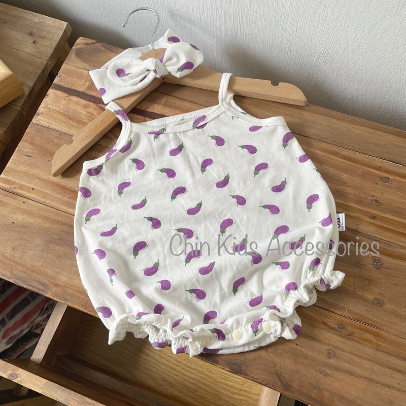 Body dây kèm turban chất liệu cotton Hàn mát mịn