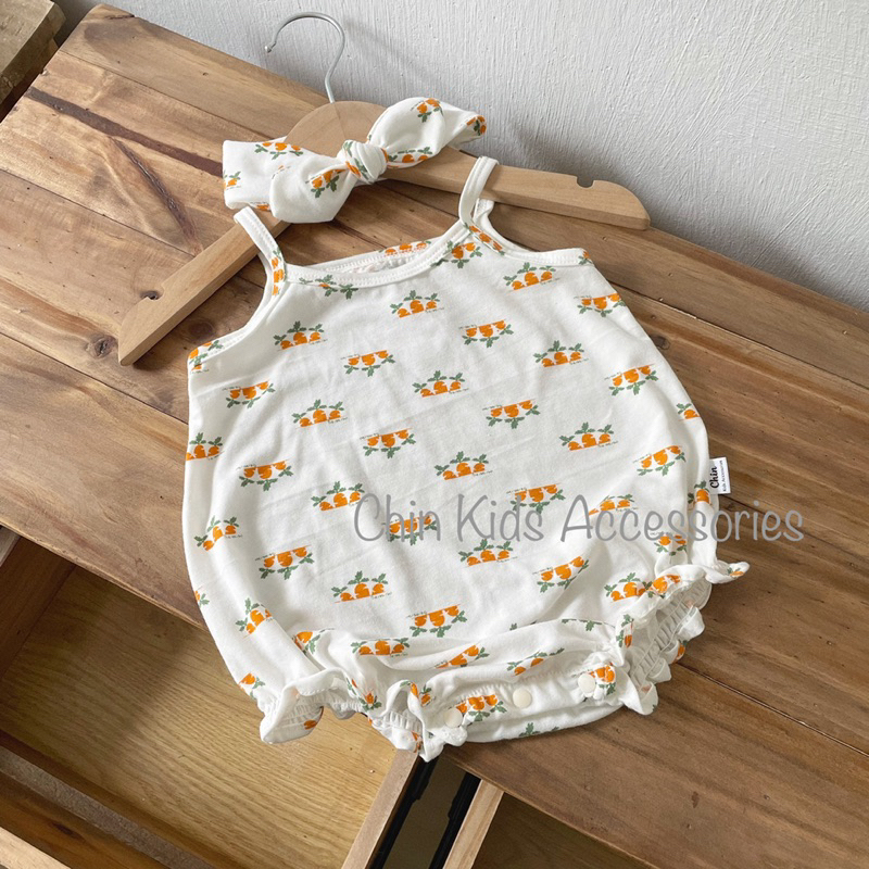 Body dây kèm turban chất liệu cotton Hàn mát mịn