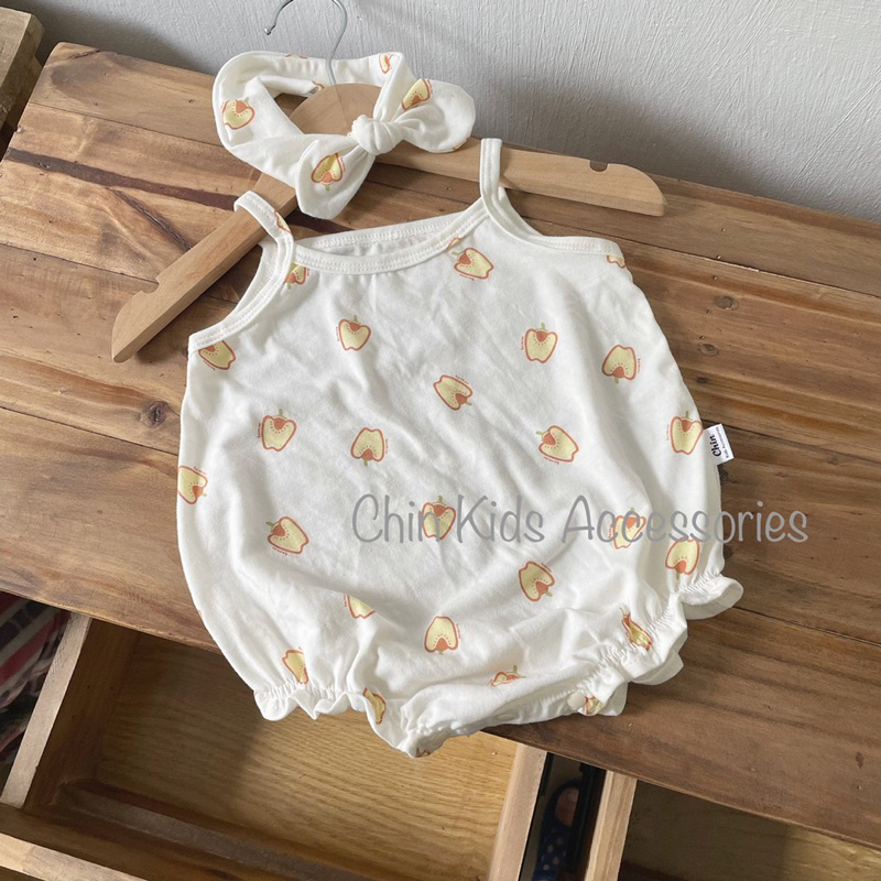 Body dây kèm turban chất liệu cotton Hàn mát mịn