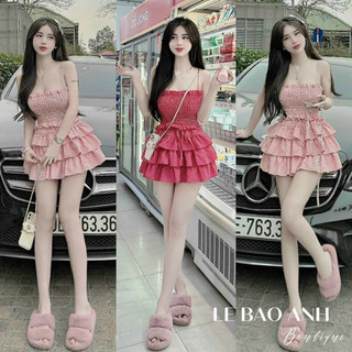 Set quần bí áo 2 dây