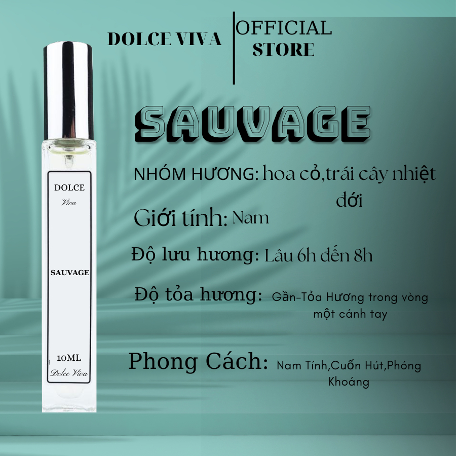 Nước hoa nam cao cấp chính hãng Di.or SAVAGE EDP, dầu thơm lâu nam tính mạnh mẽ cuốn hút mẫu thử 10ml