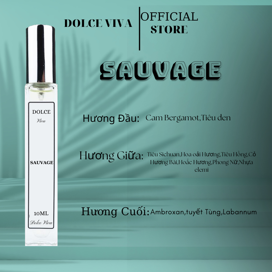 Nước hoa nam cao cấp chính hãng Di.or SAVAGE EDP, dầu thơm lâu nam tính mạnh mẽ cuốn hút mẫu thử 10ml