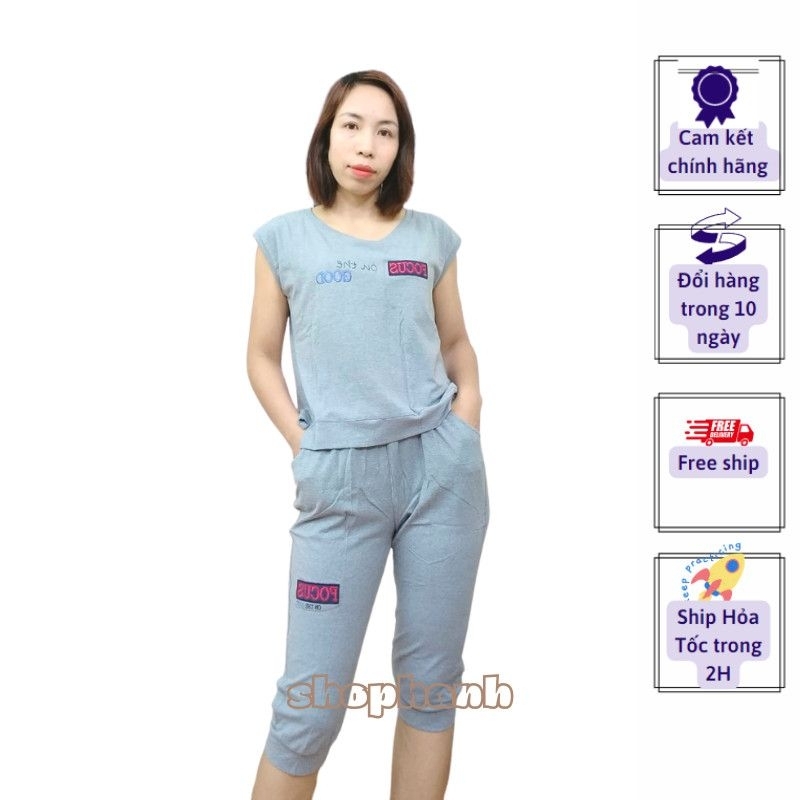 Thanh lý bộ mặc nhà Gia Hội quần lửng đủ size