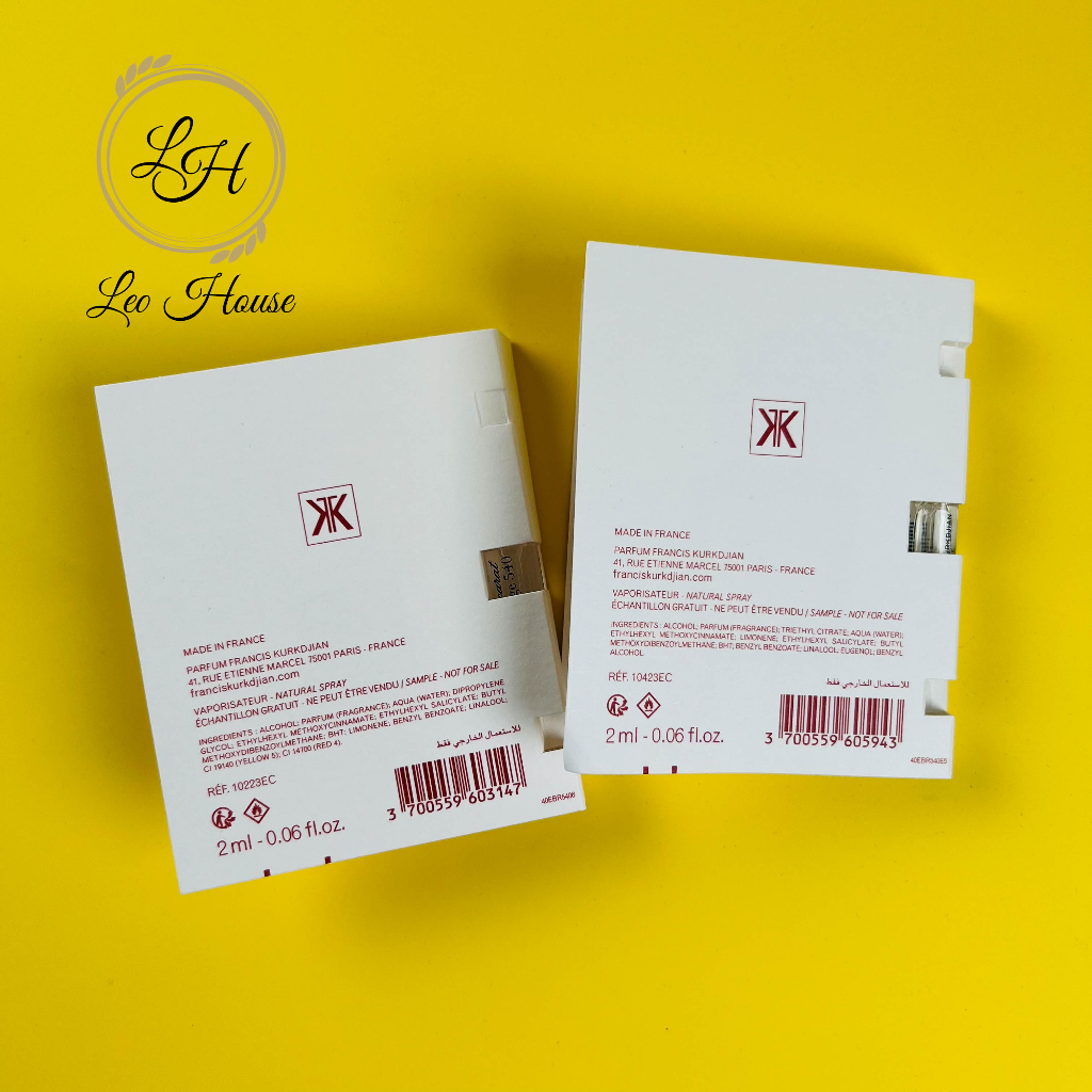 Vial nước hoa MFKP Baccarat Rouge 540 2ml