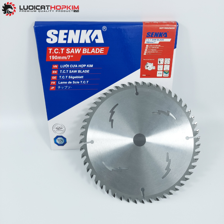 Lưỡi cắt gỗ hợp kim 190mm 52 răng SENKA