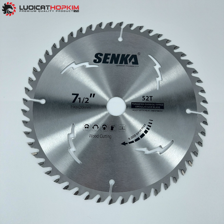 Lưỡi cắt gỗ hợp kim 190mm 52 răng SENKA