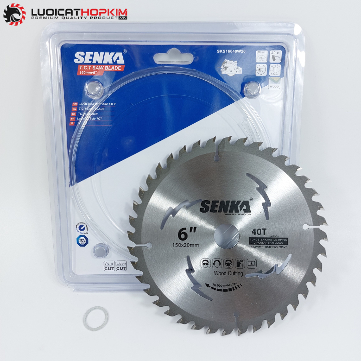 Lưỡi cắt gỗ hợp kim 160mm 40 răng SENKA