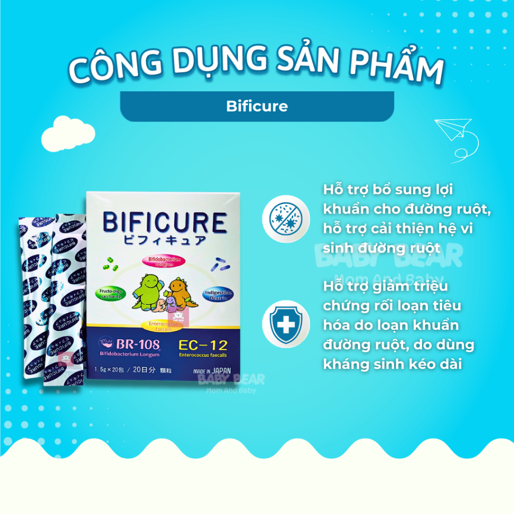 Men Vi Sinh Bificure - Bổ Sung Lợi Khuẩn, Giúp Tiêu Hoá Tốt, Ngăn Đầy Bụng, Tiêu Chảy, Táo Bón