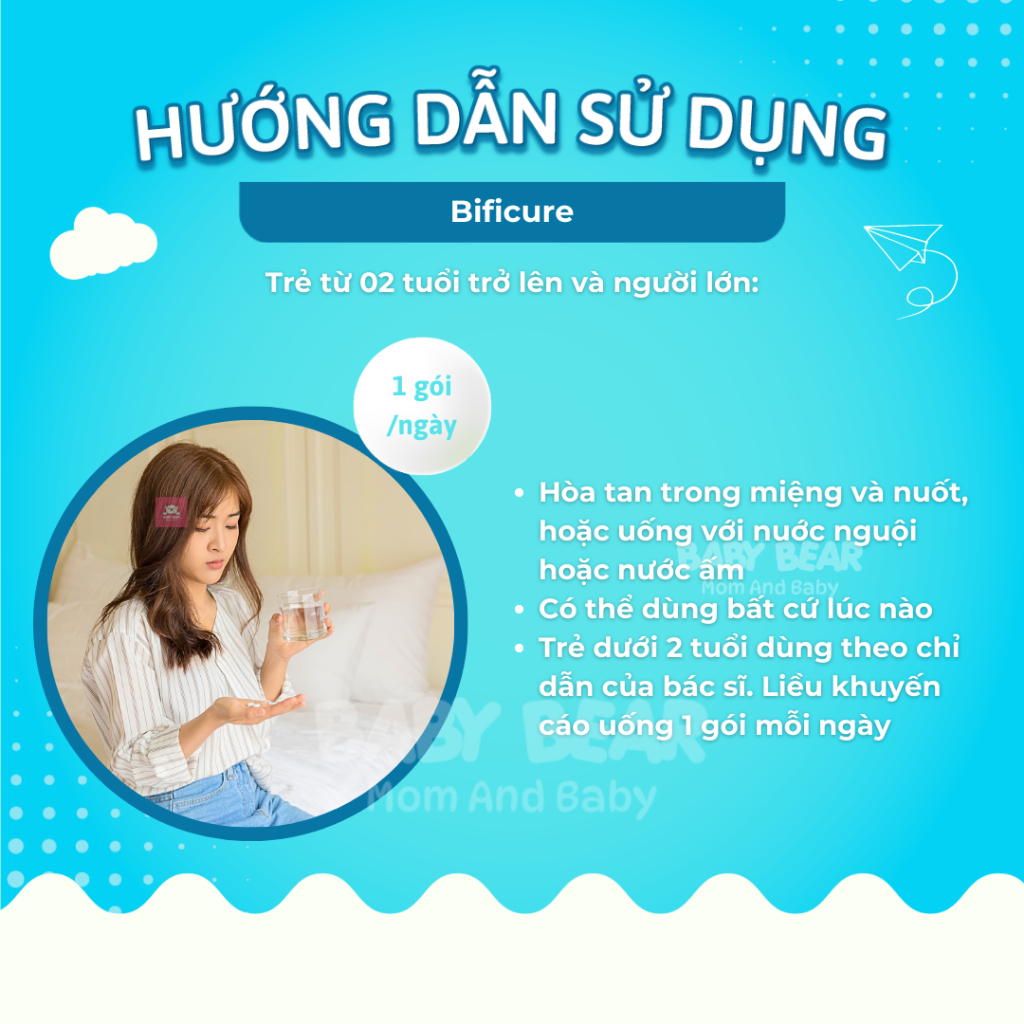 Men Vi Sinh Bificure - Bổ Sung Lợi Khuẩn, Giúp Tiêu Hoá Tốt, Ngăn Đầy Bụng, Tiêu Chảy, Táo Bón