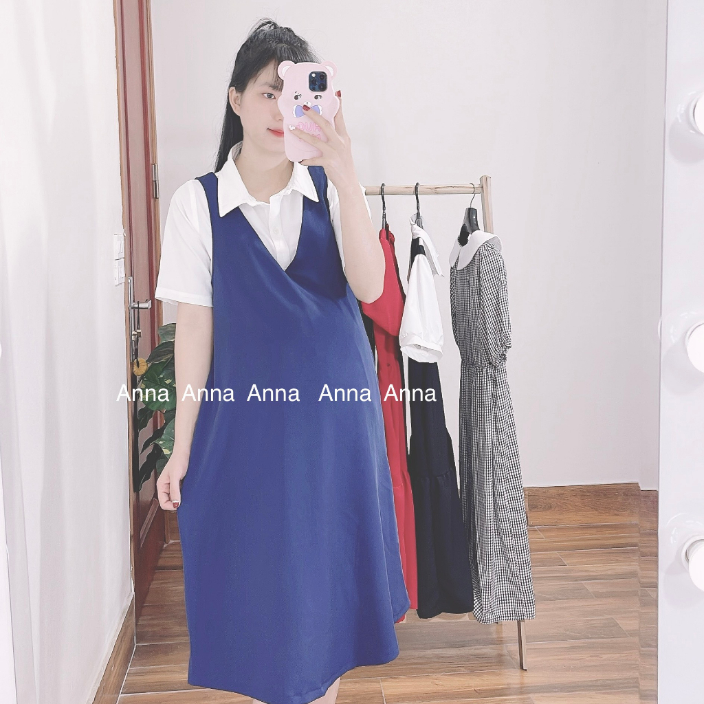 Váy yếm bầu công sở (yếm rời áo)