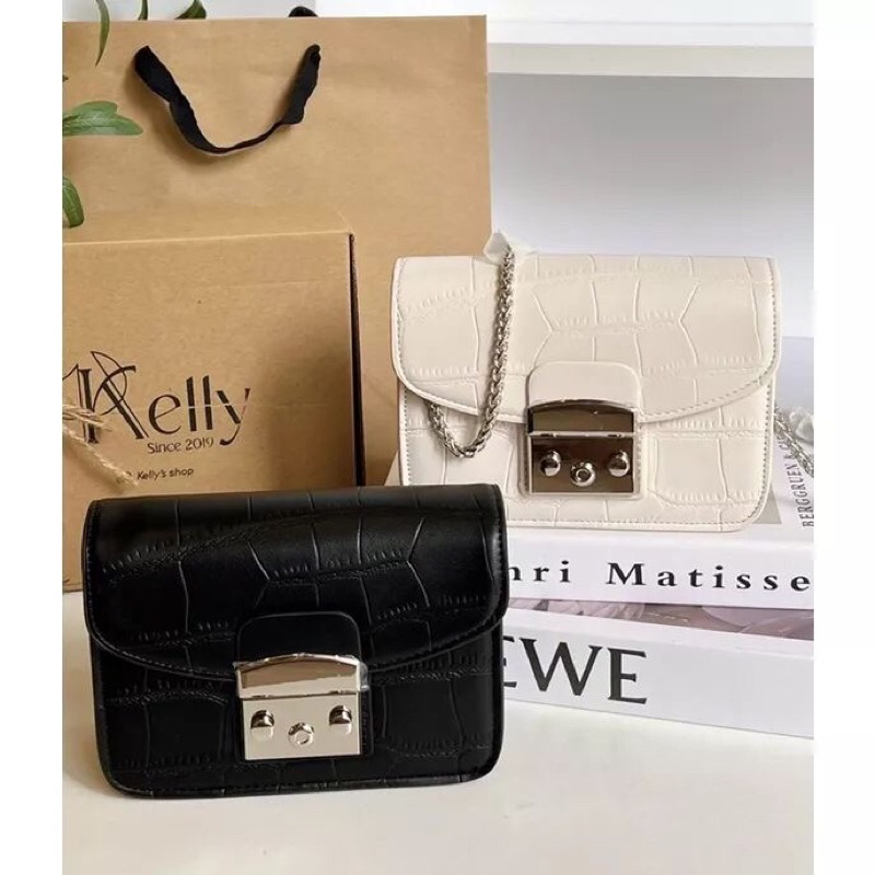 Dây xích túi phula đầu ngang ( Bạc - vàng )