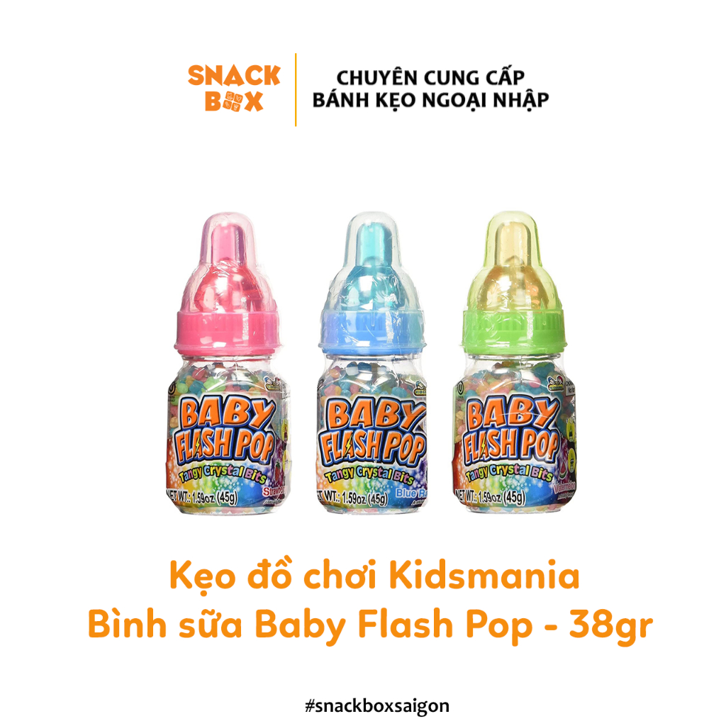 Kẹo Mút Đồ Chơi Bình Sữa Có Đèn Baby Flash Pop Kidsmania 38gr - Mỹ