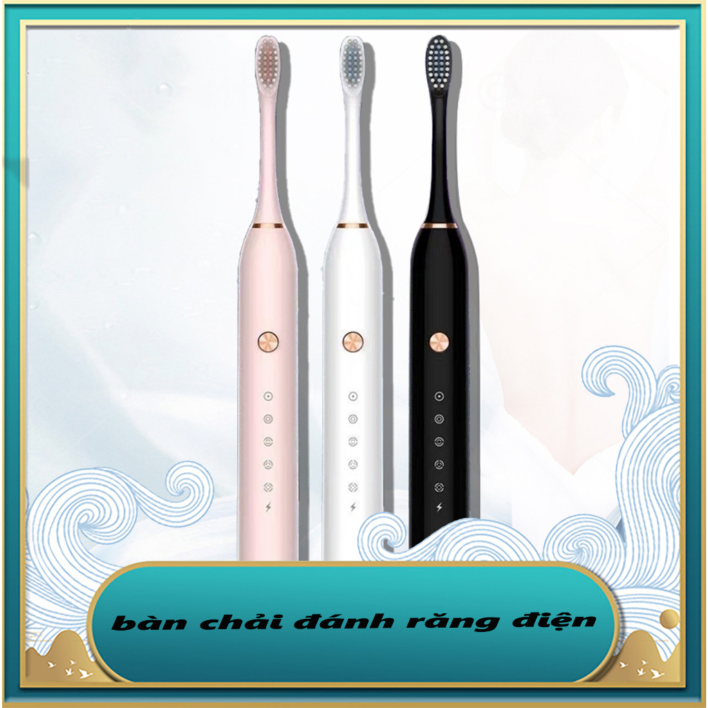 Sual Bàn chải điện đa năng thông minh , máy đánh răng Sonic X-3 sóng âm tặng kèm 2đầu thay thế