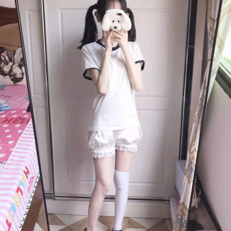 Quần bảo hộ bí ngô Lolita quần sao lót váy JK phong cách nữ sinh Nhật Bản (Có clip, Ảnh Thật)