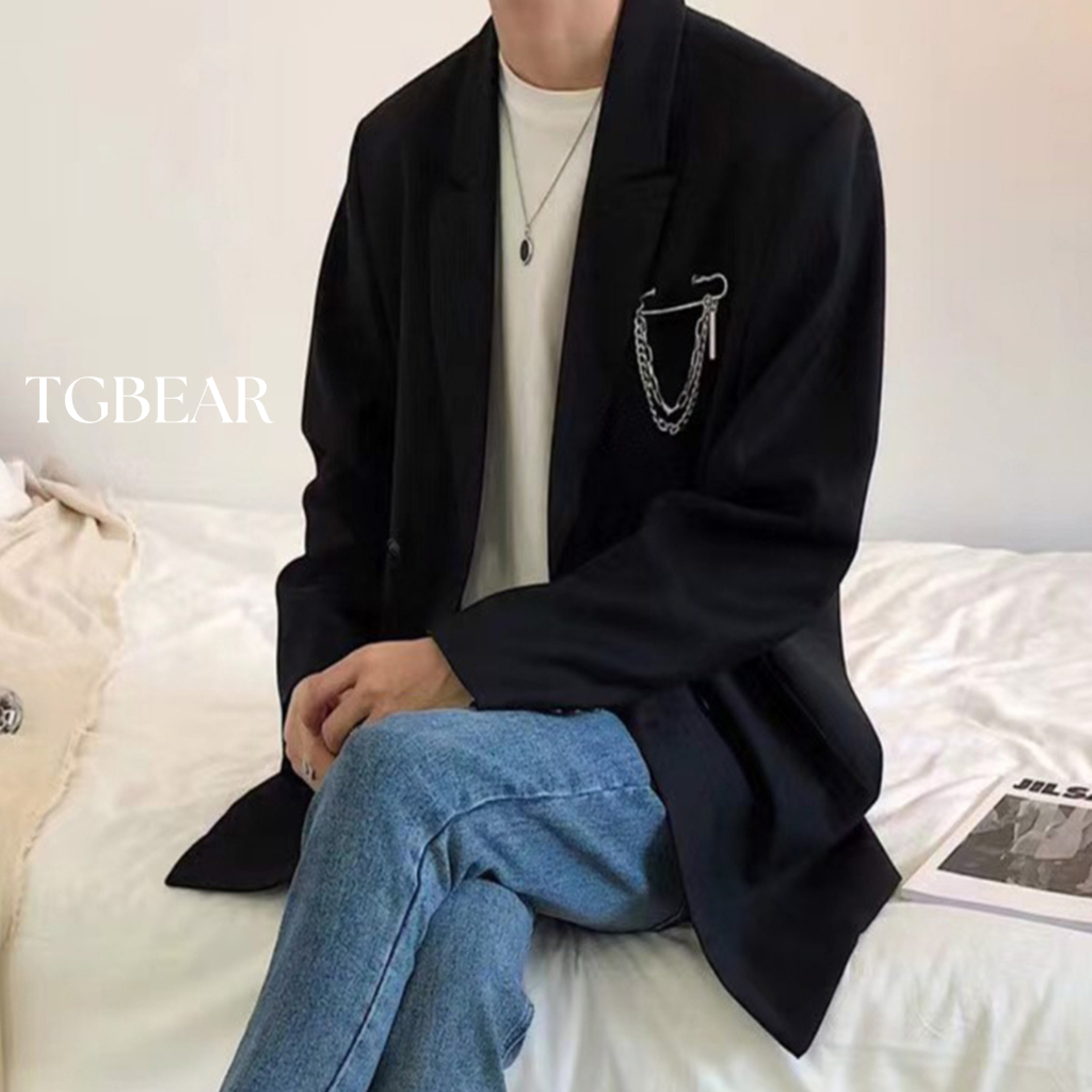 Áo khoác blazer giả vest tay dài nam - TG BEAR