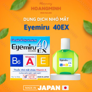 Nước nhỏ mắt eyemiru 40ex nhập khẩu nhật bản, bổ sung vitamin a,e,b6 cho mắt, giảm mỏi mắt, mờ mắt