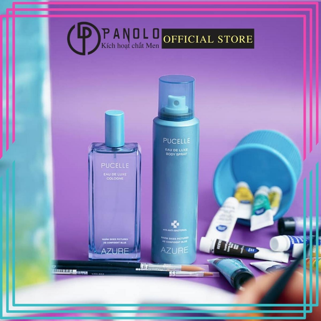 Xịt thơm toàn thân Pucelle Eau De Luxe Azure 150ml, Hương thơm tươi mát cho bạn trẻ năng động