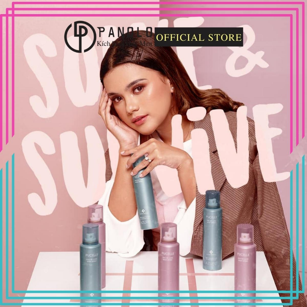 Xịt thơm toàn thân Pucelle Eau De Luxe Azure 150ml, Hương thơm tươi mát cho bạn trẻ năng động