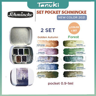 Set pocket màu nước Schmincke Forest và Golden Autumn (bàn mới 2021)