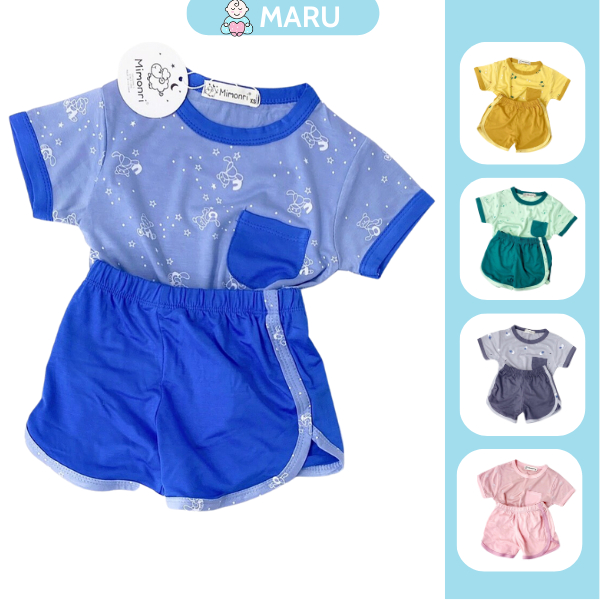 BỘ CỘC TAY THUN LẠNH  CHUẨN IN QUẢ DỨA CHO BÉ 7-17 KG.