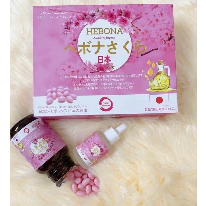 Viên Uống Thơm Cơ Thể HEBONA Sakura Japan 60v