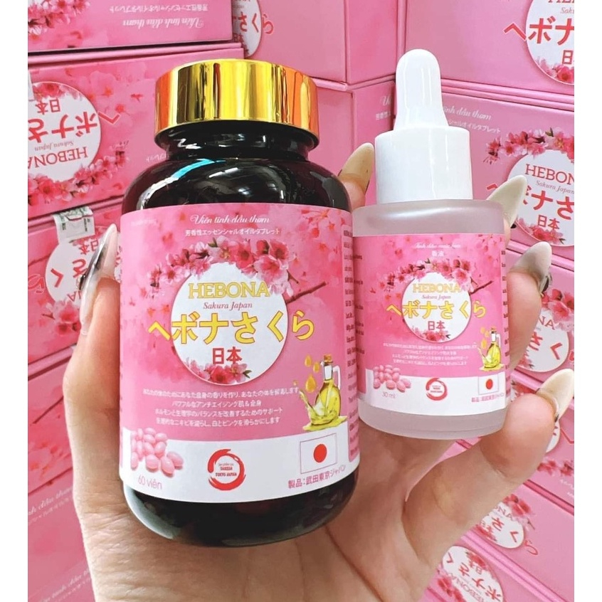 Viên Uống Thơm Cơ Thể HEBONA Sakura Japan 60v