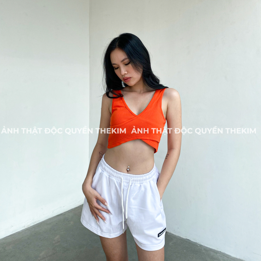 Quần short nỉ cotton cạp chun ngắn ngang đùi TheKim, quần sooc thun nỉ thể thao cạp cao Q141 | BigBuy360 - bigbuy360.vn