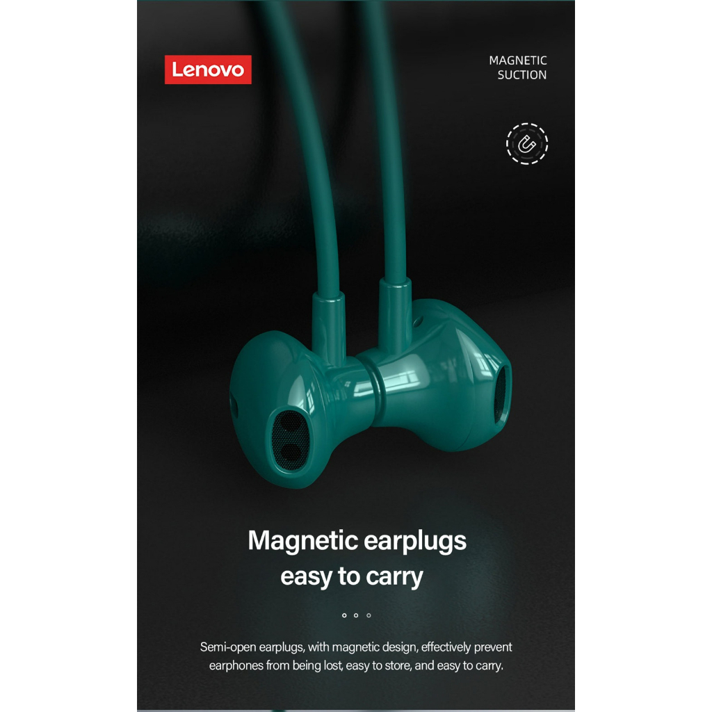 Tai nghe thể thao Bluetooth Lenovo SH1 - Giảm ồn - Chống nước - màu ĐEN