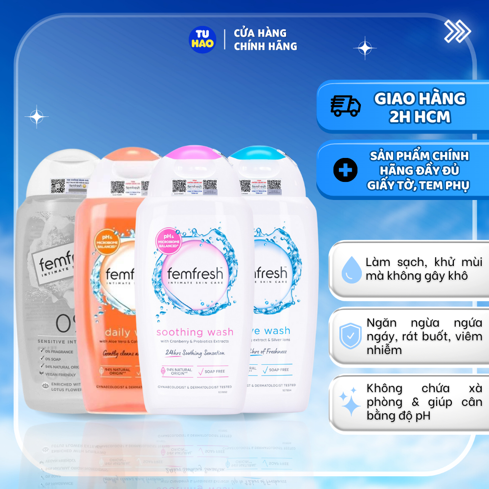 Dung dịch vệ sinh phụ nữ Femfresh Daily Intimate Wash 250ml - Từ Hảo