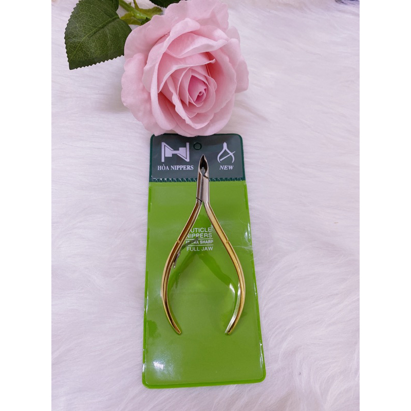 Kềm nhặt da bán nguyệt siêu bén mạ vàng 24k