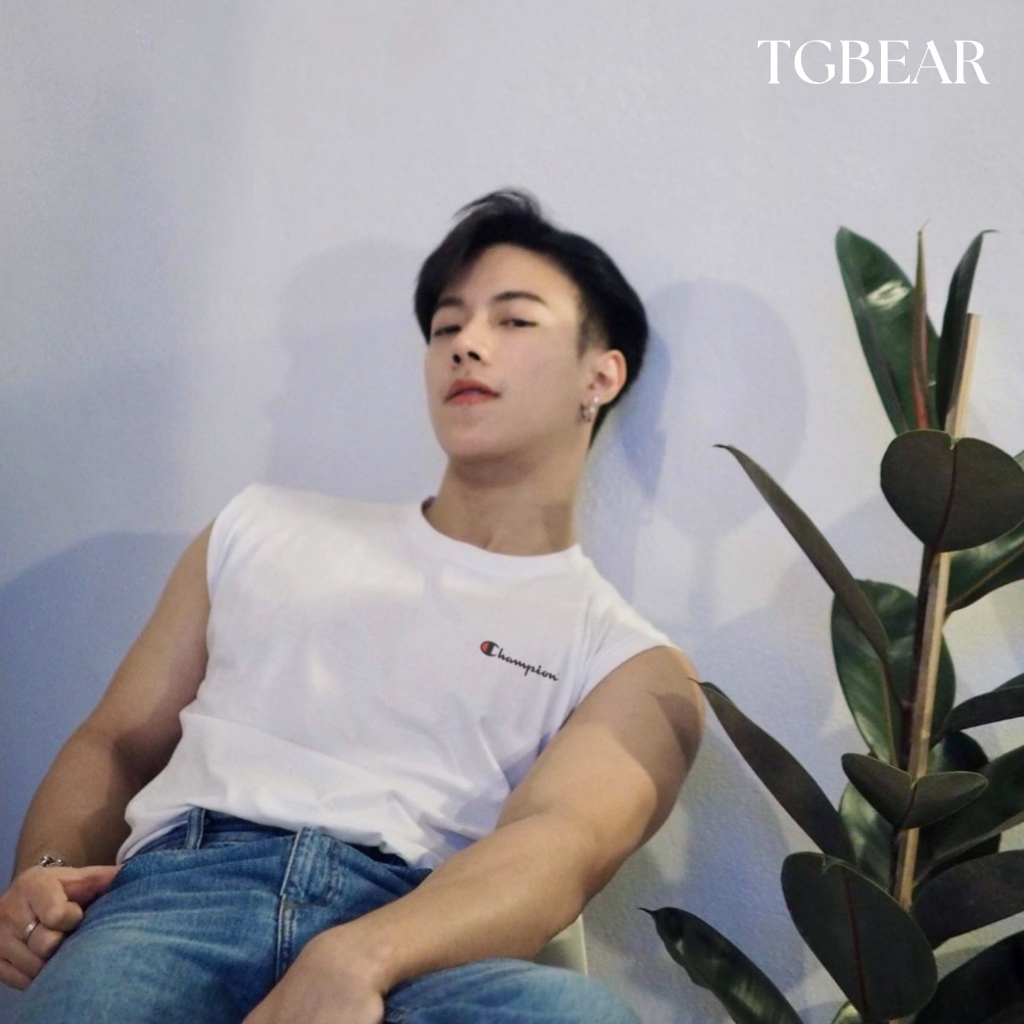 Áo thun sát nách gym tanktop logo hiệu Champions - TG BEAR