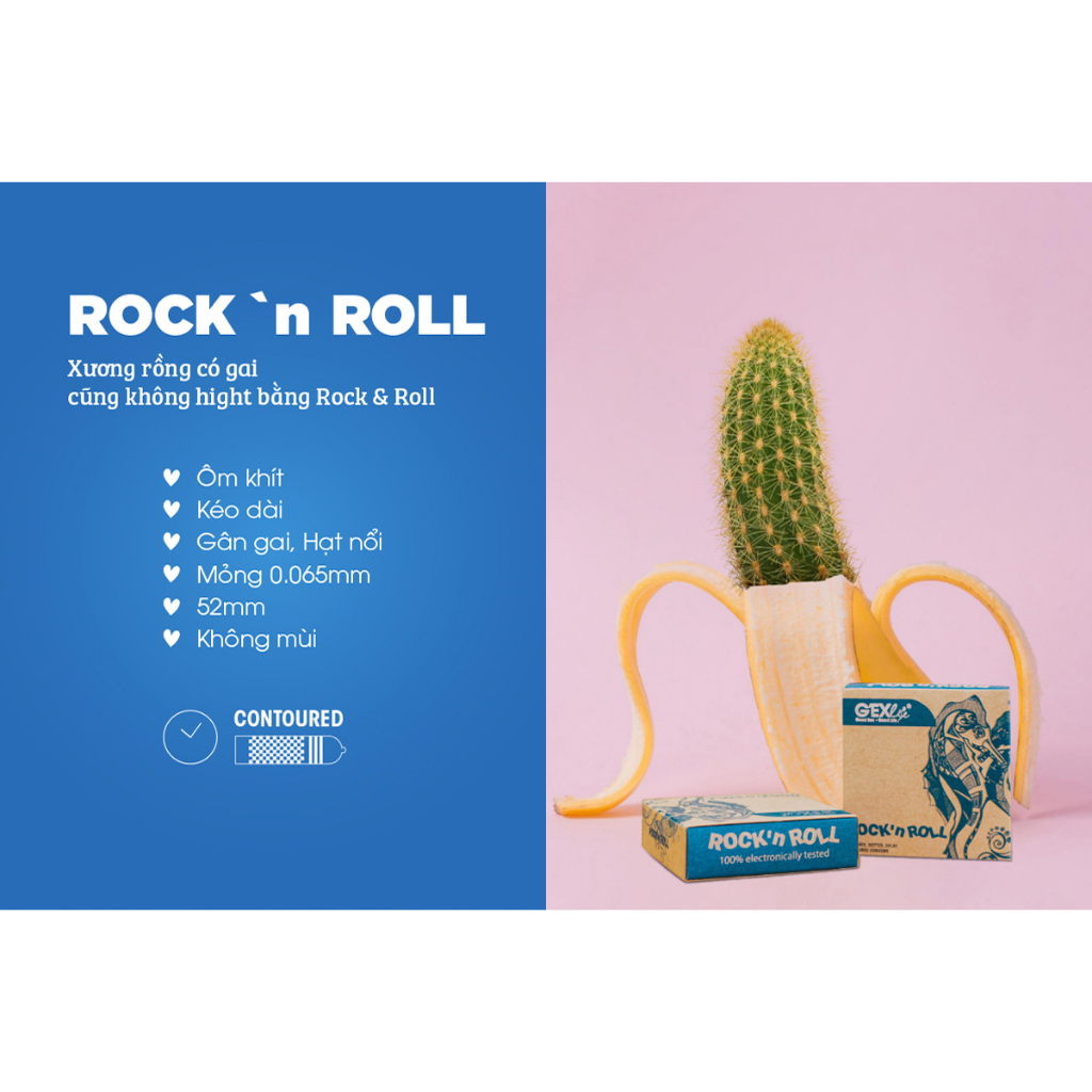 Bao cao su GEXlife ôm khít, gân gai, kéo dài thời gian - Chú Chim Sẽ