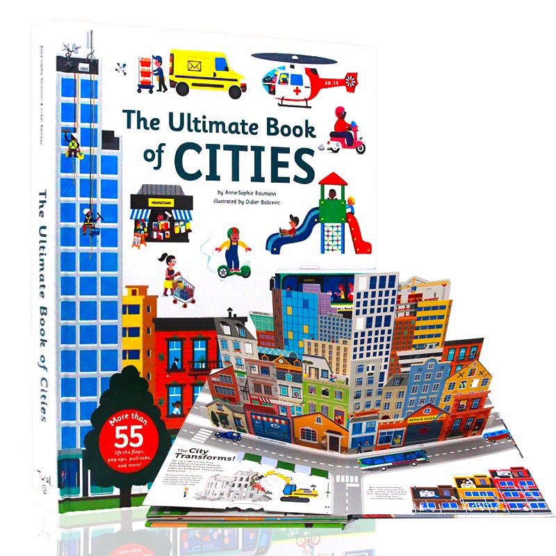 [Tiếng Anh cho bé] Siêu phẩm đồ chơi đa tương tác siêu to khổng lồ cho bé The Ultimate Book of Cities