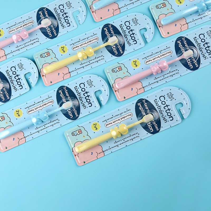 Bàn chải đánh răng lông mềm hình chú voi con dễ thương cho bé từ 2-10 tuổi