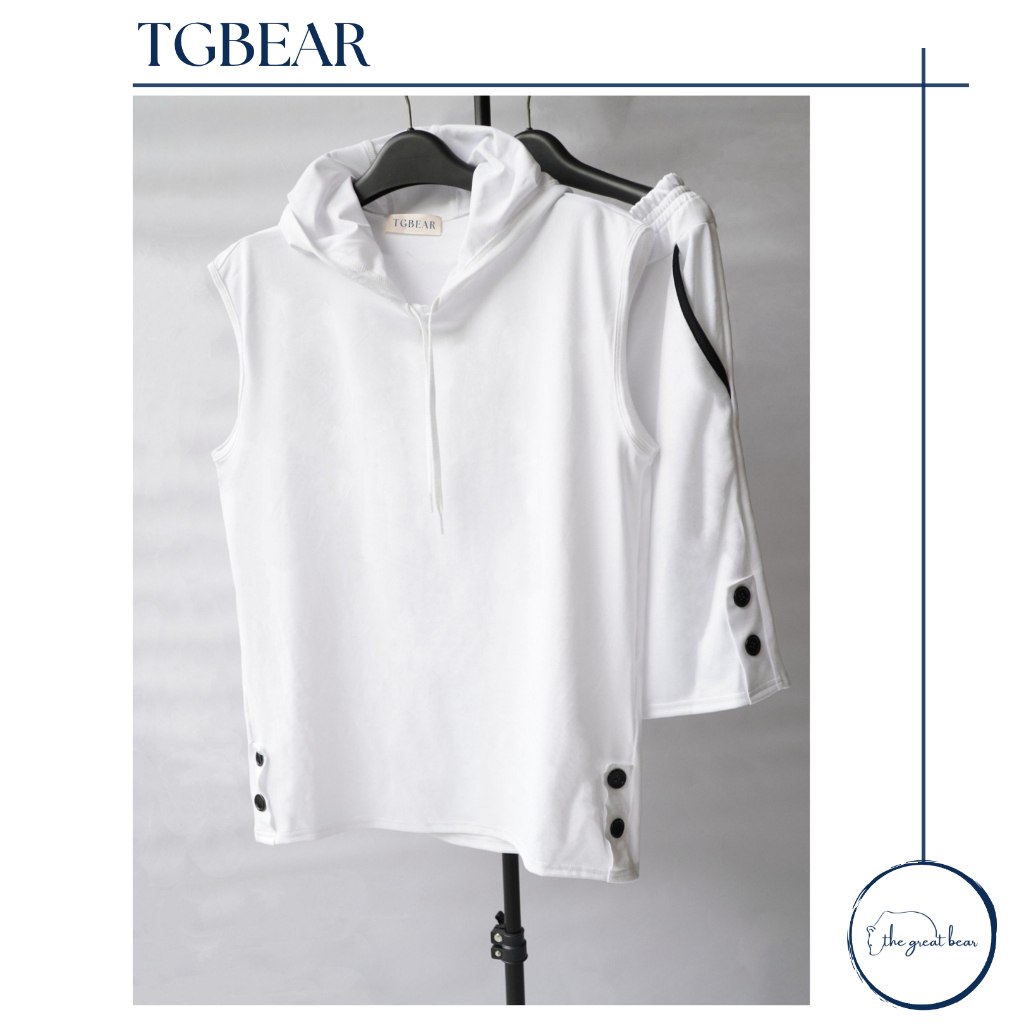 Bộ Áo Quần Thể Thao Nam TankTop Có Nón - TG Bear