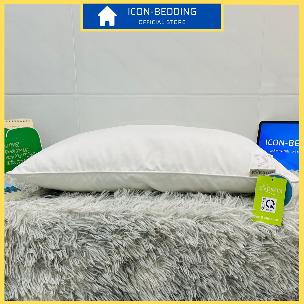 Ruột Gối Nằm Cao Cấp Everon 45x65cm, Gối Classic Cao Siêu Êm Ái - Hàng Chính Hãng