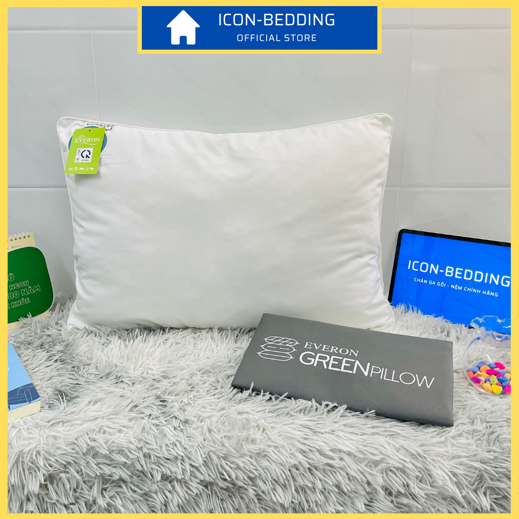 Ruột Gối Nằm Cao Cấp Everon 45x65cm, Gối Classic Cao Siêu Êm Ái - Hàng Chính Hãng