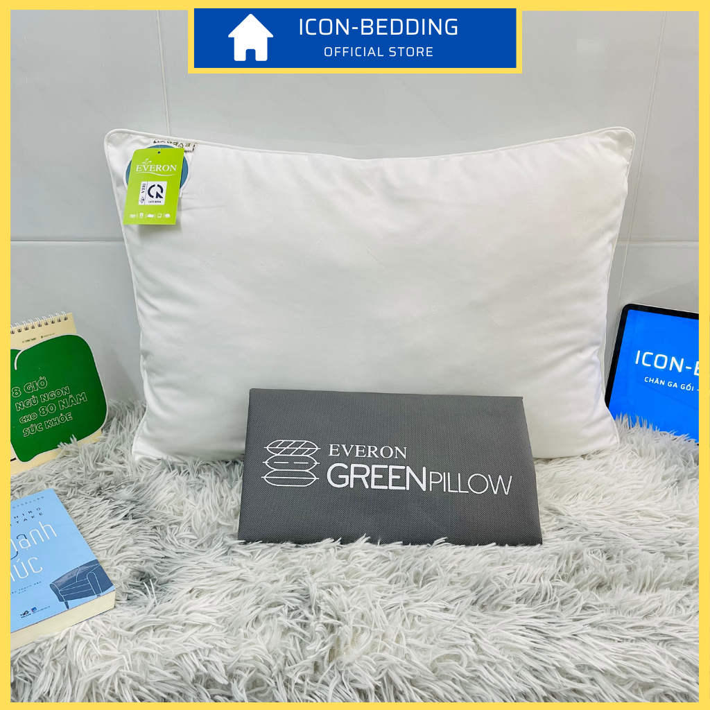 Ruột Gối Nằm Cao Cấp Everon 45x65cm, Gối Classic Cao Siêu Êm Ái - Hàng Chính Hãng