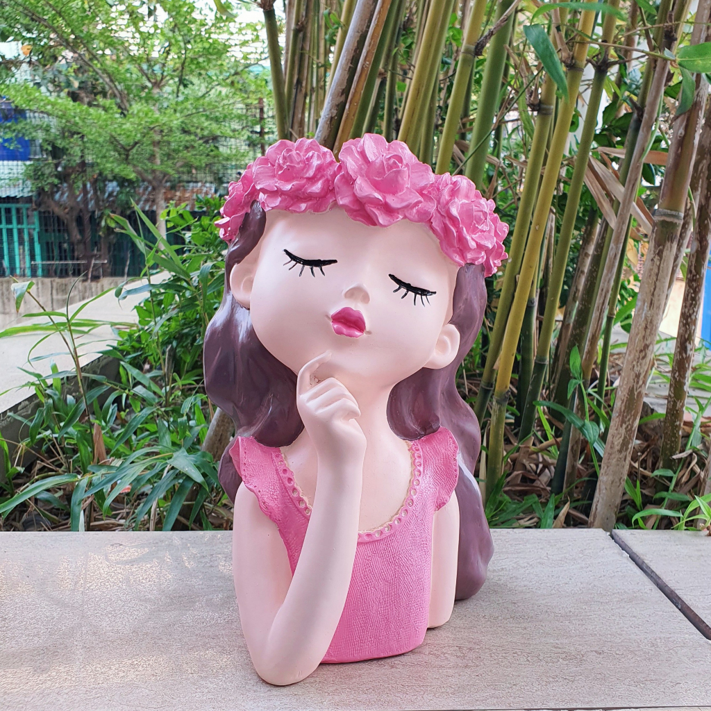 Bình hoa cô gái cao cấp giá tốt, lọ hoa trang trí nhà cửa