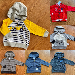 Áo khoác sơ sinh bé trai xuất dư Carters 0-24m