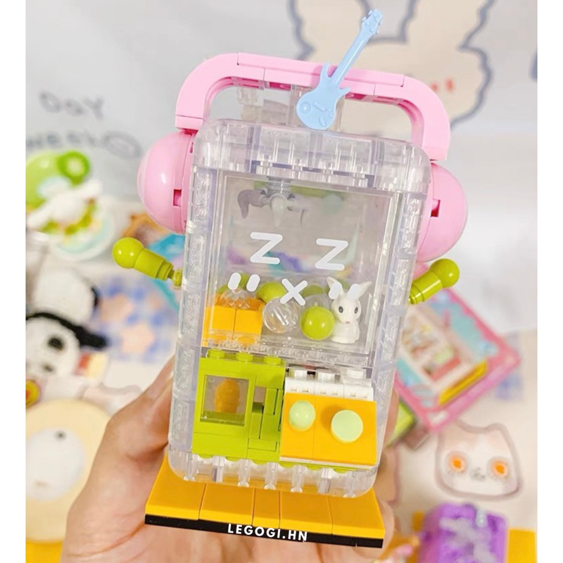 Đồ chơi xếp hình Legogi MÁY GẮP THÚ DOLL MACHINE mô hình lắp ráp trang trí phòng quà tặng sinh nhật