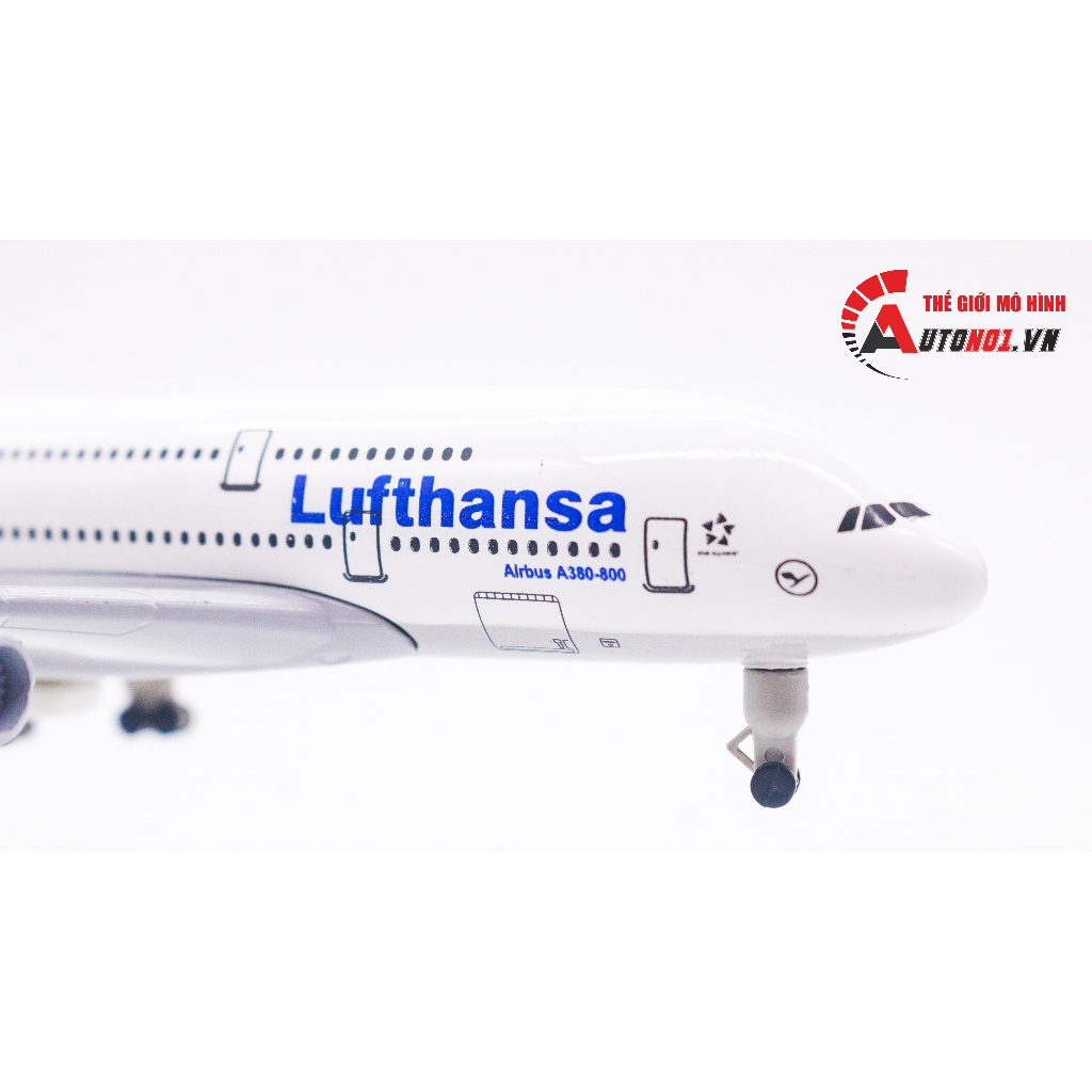 Mô hình máy bay Germany Lufthansa Airbus A380 có bánh xe 20cm MB20050