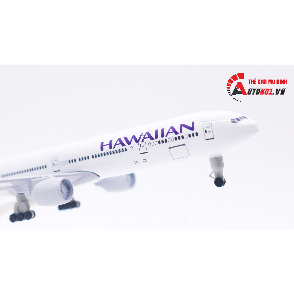 Mô hình máy bay Hawaiian Airlines Boeing B777 có bánh xe 20cm MB20054