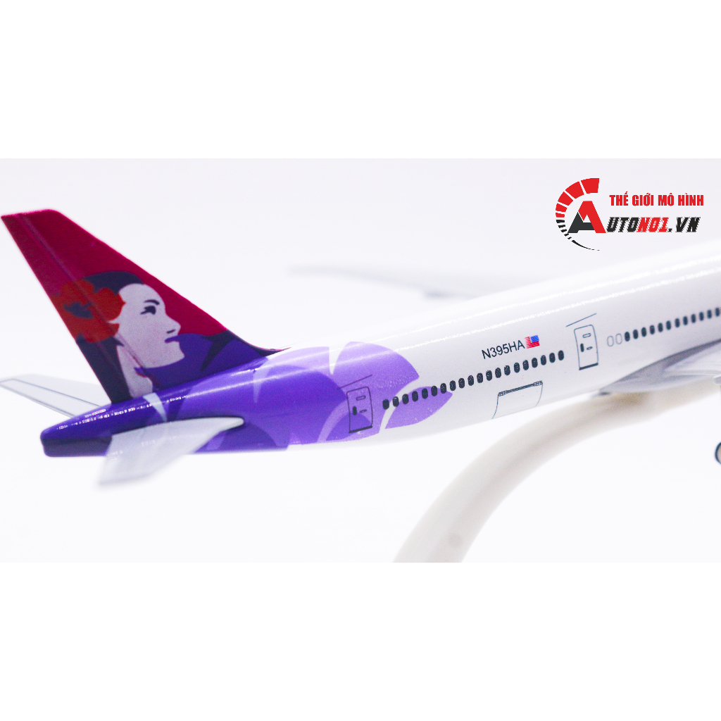 Mô hình máy bay Hawaiian Airlines Boeing B777 có bánh xe 20cm MB20054