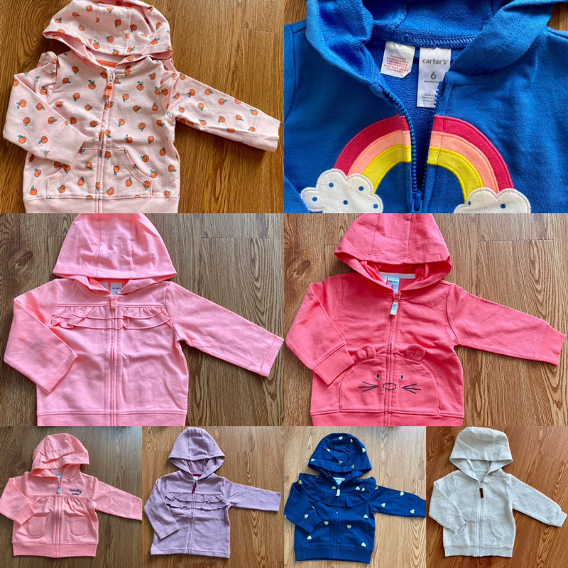 Áo khoác sơ sinh bé gái xuất dư Carters 0-24m